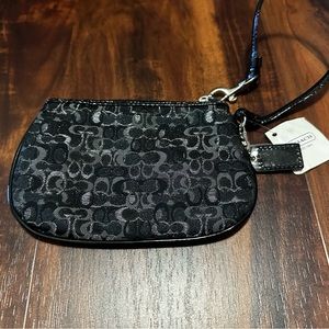 NWT Black Coach Wristlet Vintage